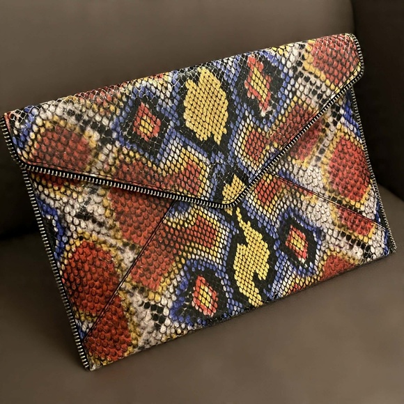 Rebecca Minkoff Handbags - Rebecca Minkoff Leo Multi Colored Python Clutch